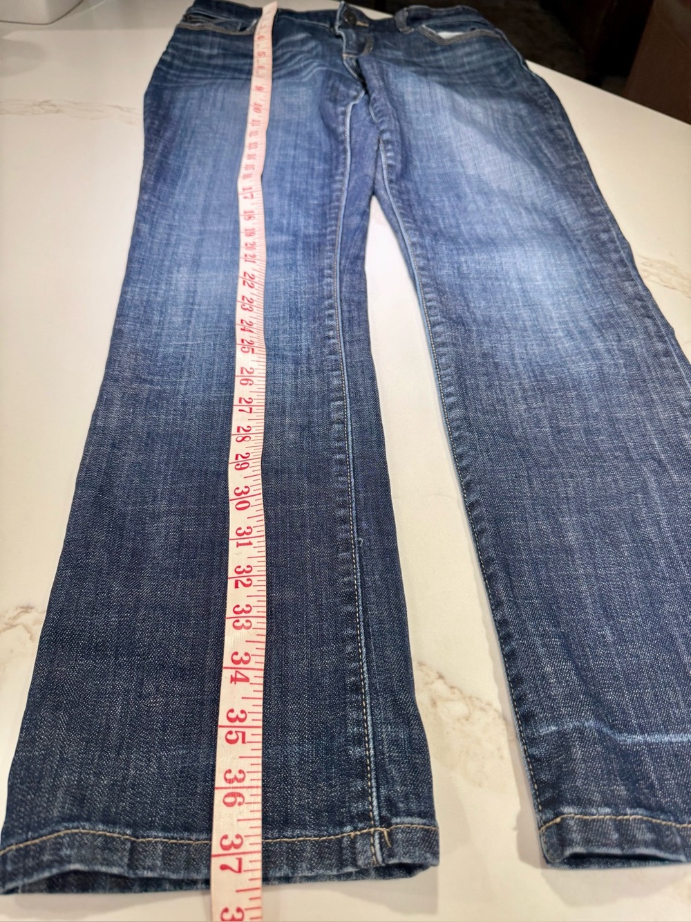 CHICO’s Platinum Blue Denim Bootcut Jeans , Size 00 Short